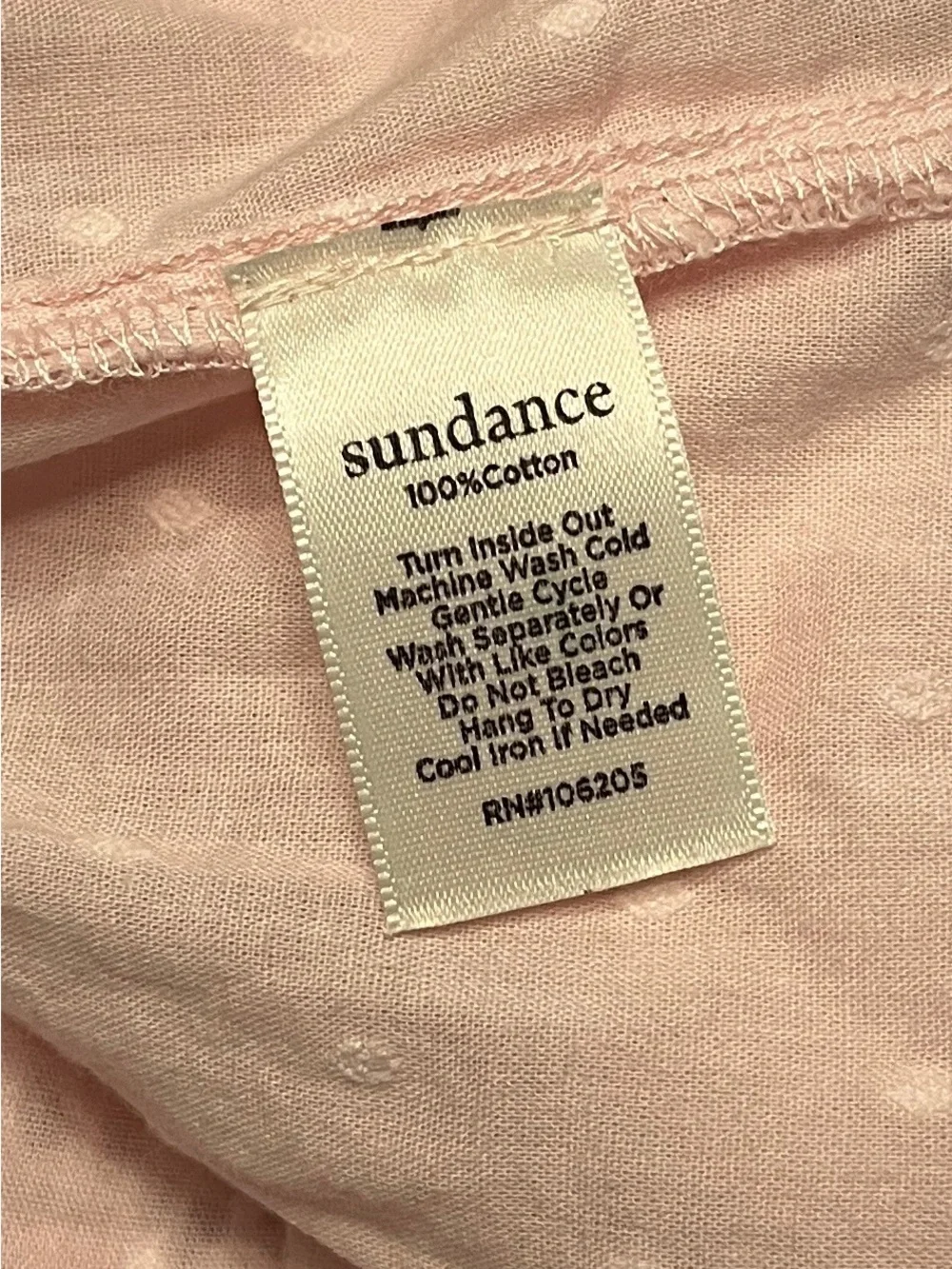 New Sundance Mirabelle Pale Pink Swiss Dot Crochet Eyelet Ruffle Blouse large - Picture 5 of 5